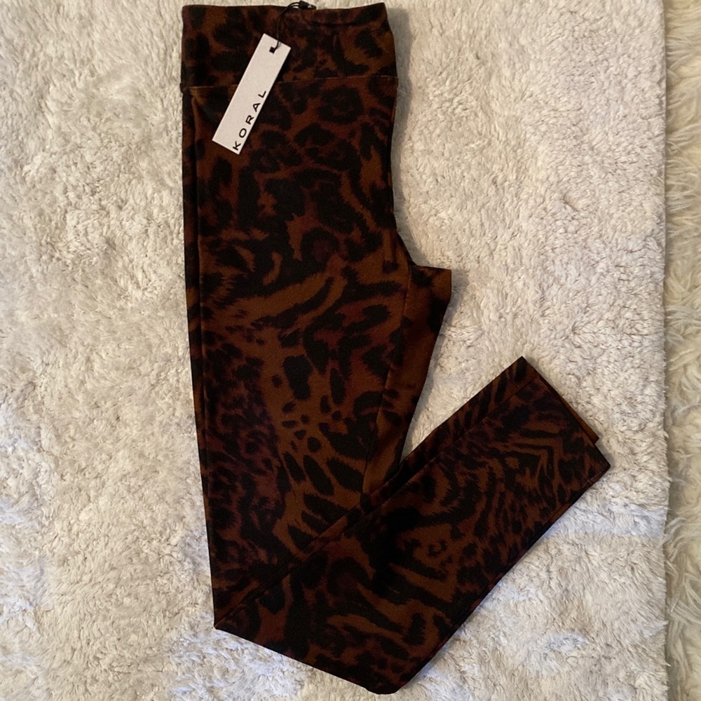 Koral Brown and Black Animal Print Leggings